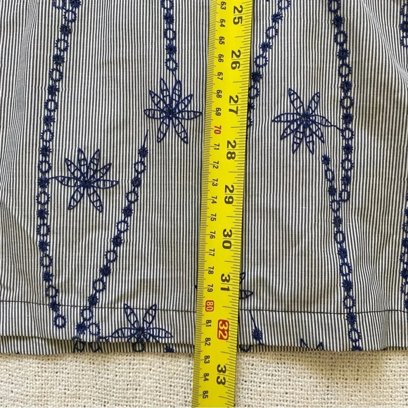 BCBGeneration Floral Striped Long  Sleeve Coastal Shift Dress Blue Size M - Picture 13 of 14